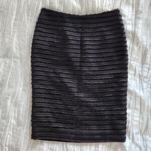 Rachel Roy Black Textured Pencil Skirt Size 4